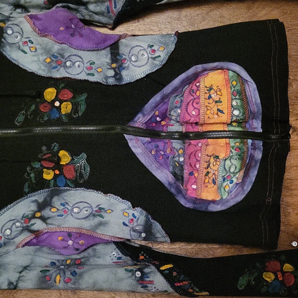 Colorful Artistic Hooded Jacket Small - Picture 3 of 9